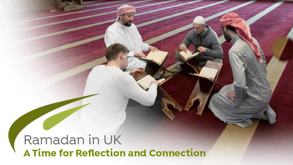People inside a mosque in UK- Ramadan in UK