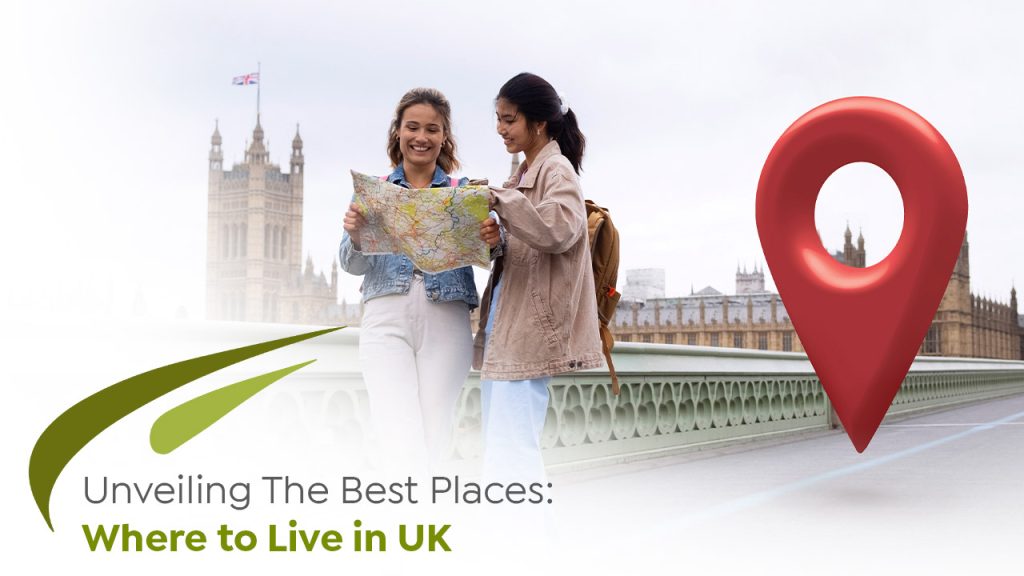 full shot women-traveling with map - where to live in uk
